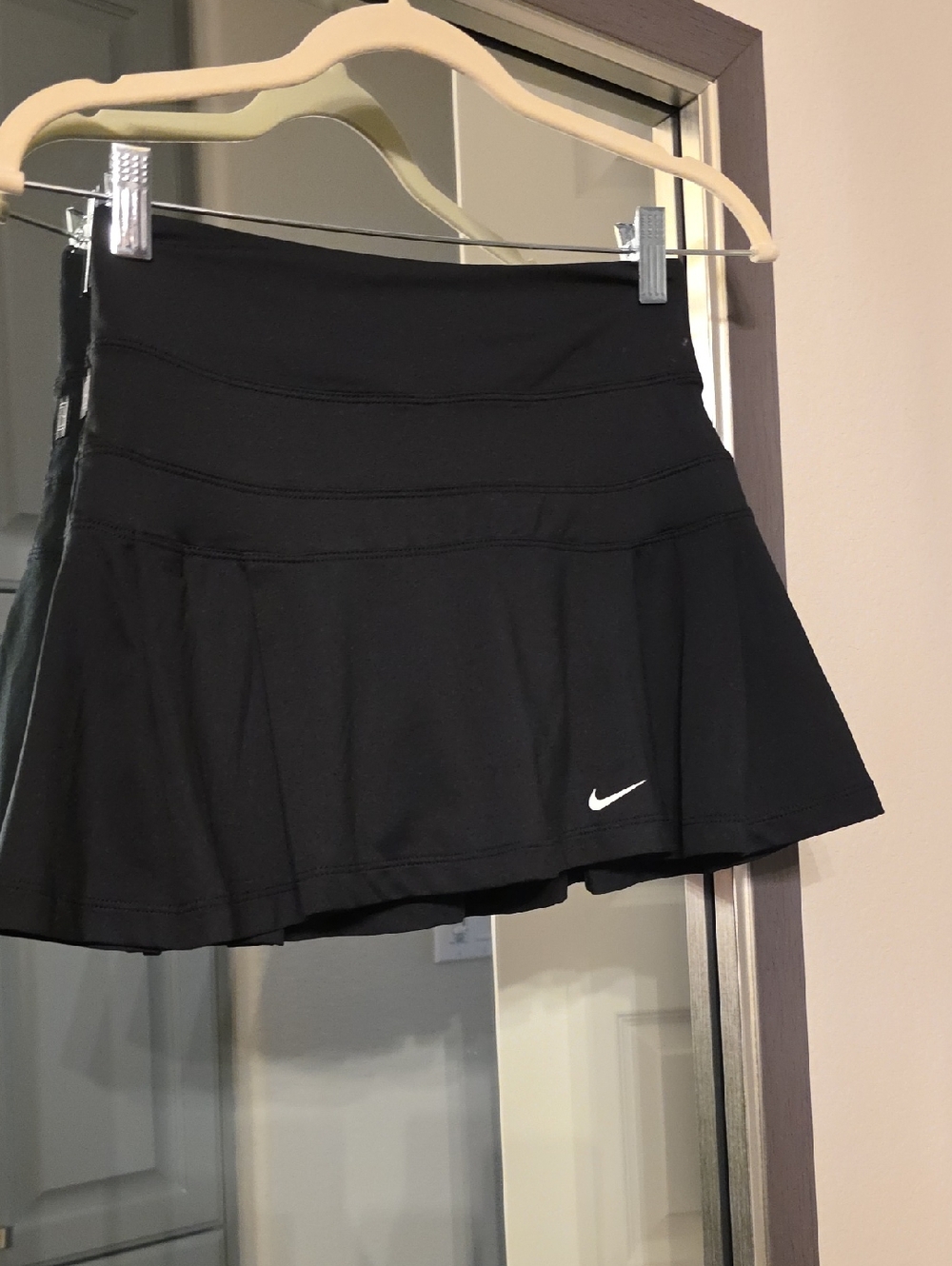 Nike Black Athletic Skort with White Swoosh